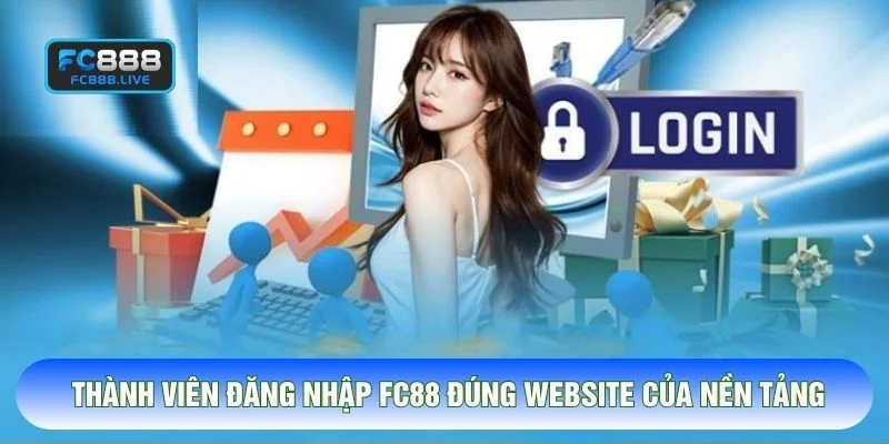 Thành viên Đăng nhập FC88 đúng website của nền tảng