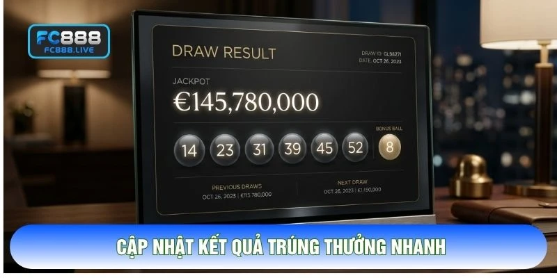 Cập nhật kết quả trúng thưởng nhanh